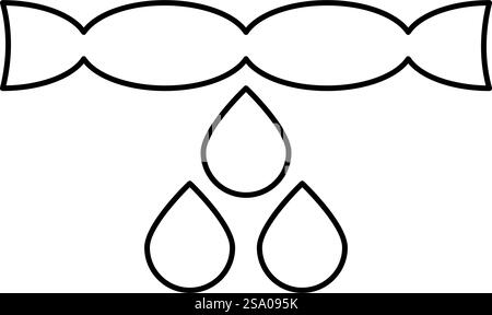 Séchage des vêtements enlevant l'eau de pressage goutte à goutte concept de blanchisserie contour contour ligne icône noir illustration vectorielle image mince plat style simple. Séchage des vêtements enlevant l'eau d'essorage goutte à goutte concept de blanchisserie contour contour ligne icône noir illustration vectorielle image mince style plat Illustration de Vecteur