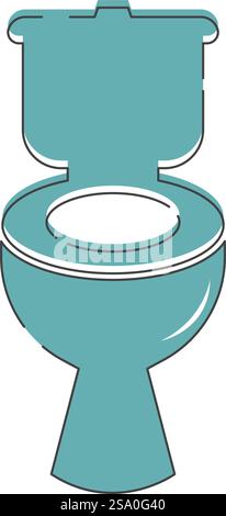 Vecteur de conception plate d'icône de toilette Illustration de Vecteur