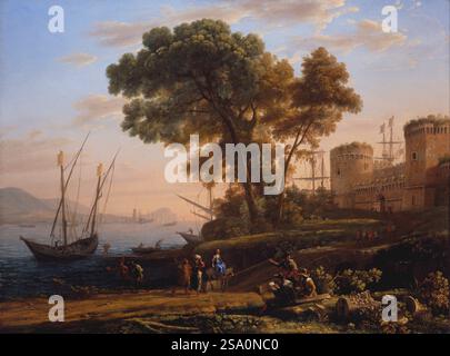 Un artiste étudiant de la nature peinture de Claude Gellée (Claude Lorrain) Banque D'Images
