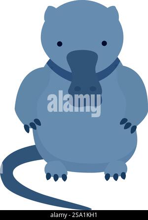 Vecteur de dessin animé d'icône de desman animal. Taupe nature grande. Zoologie naturelle. Vecteur de dessin animé d'icône de desman animal. Taupe nature grande Illustration de Vecteur