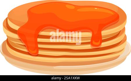 Vecteur de dessin animé d'icône de sirop alimentaire naturel. Assiette une alimentation saine. Cuisson par éclaboussures. Vecteur de dessin animé d'icône de sirop alimentaire naturel. Assiette une alimentation saine Illustration de Vecteur