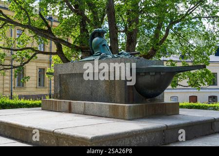 Le tombeau d'Augustin Ehrensvärd sur Suomenlinna la forteresse maritime à Helsinki à Finald Banque D'Images