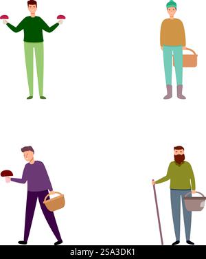 Ensemble vectoriel mettant en vedette des personnages masculins dans diverses étapes de la vie, de la jeunesse aux personnes âgées. Ensemble d'hommes dans différentes étapes de la vie illustration vectorielle Illustration de Vecteur