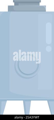 Graphique vectoriel d'une chaudière électrique élégante et contemporaine à eau chaude. Illustration moderne de chauffe-eau électrique Illustration de Vecteur