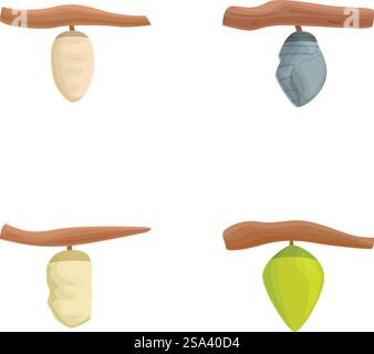 Ensemble vectoriel de quatre têtes de haches préhistoriques différentes, deux pierres et deux bois, isolé sur blanc. Illustrations préhistoriques de têtes de hache en pierre et en bois Illustration de Vecteur