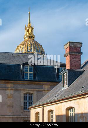 Le dôme des Invalides à Paris, France Banque D'Images