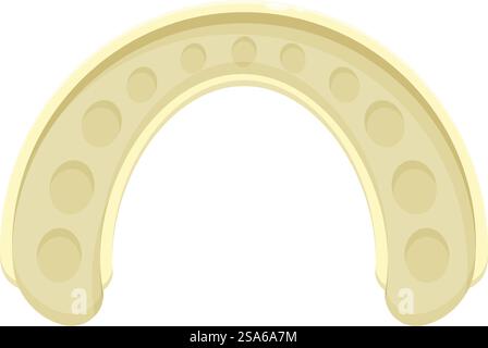 Illustration d'une prothèse dentaire montrant les dents supérieures avec les gencives Illustration de Vecteur