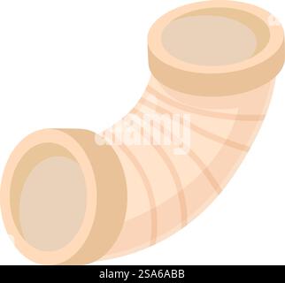 Hamster fonctionnant dans une vue isométrique de l'icône de tube en plastique transparent vide. Hamster tube offrant des heures de plaisir pour votre animal de compagnie Illustration de Vecteur