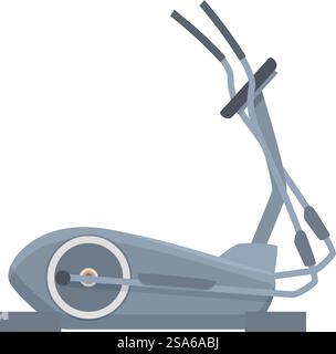 Machine d'entraînement elliptique debout sur le sol, offrant un entraînement cardio complet du corps à la maison. Machine elliptique moderne d'entraînement transversal pour l'entraînement à domicile Illustration de Vecteur