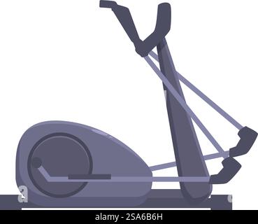 Entraîneur elliptique debout sur fond blanc pour la conception de gymnastique. Entraîneur elliptique debout sur un fond blanc Illustration de Vecteur