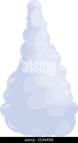 Nuage de fumée de dessin animé formant une forme fantaisiste, parfait pour représenter la vapeur, le brouillard ou les effets de fumée. Nuage de fumée de dessin animé formant une forme fantaisiste Illustration de Vecteur