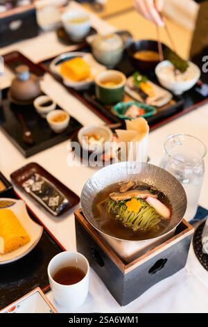 Petit-déjeuner traditionnel japonais Banque D'Images