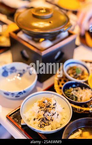 Petit-déjeuner traditionnel japonais Banque D'Images