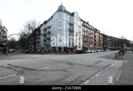 Altbauwohnungen an der Eppendorfer Landstraße. Eppendorf Hambourg *** anciens appartements sur Eppendorfer Landstrasse Eppendorf Hambourg Banque D'Images