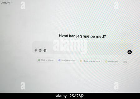 Copenhague, Copenhague, Danemark. 28 janvier 2025. Le site de ChatGPT est vu dans cette photo d'illustration prise le 28 janvier 2025 (image crédit : © Kristian Tuxen Ladegaard Berg/ZUMA Press Wire) USAGE ÉDITORIAL SEULEMENT! Non destiné à UN USAGE commercial ! Banque D'Images