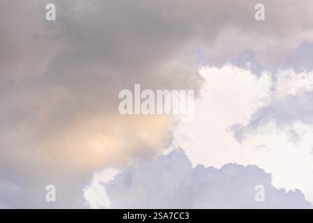 Nuages de pluie et cumulonimbus au-dessus du biome de pampa. Banque D'Images