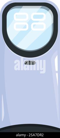 Purificateur d'air fonctionnant, filtrant et nettoyant l'air dans une pièce. Purificateur d'air moderne améliorant la qualité de l'air intérieur Illustration de Vecteur