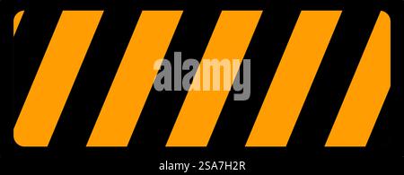 Des lignes diagonales jaunes et noires indiquent attention, danger, attention. Panneaux d'avertissement jaunes et noirs en diagonale indiquant la mise en garde Illustration de Vecteur