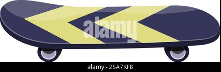 Planche à roulettes moderne debout sur fond blanc, style de vie urbain et concept de sport extrême. Planche à roulettes jaune et bleu debout sur fond blanc Illustration de Vecteur