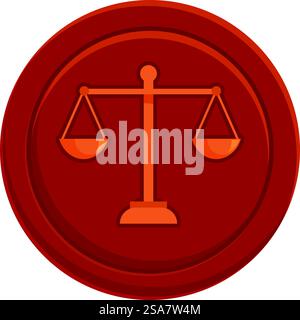 Pièce de bronze montrant des échelles, représentant la justice et le système juridique. Pièce de bronze montrant des échelles représentant la justice et le système juridique Illustration de Vecteur