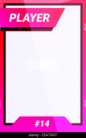 La superposition rouge et rose de contraction affiche le nom et le numéro du joueur. Superposition rouge et rose de contraction montrant le nom et le numéro du joueur Illustration de Vecteur