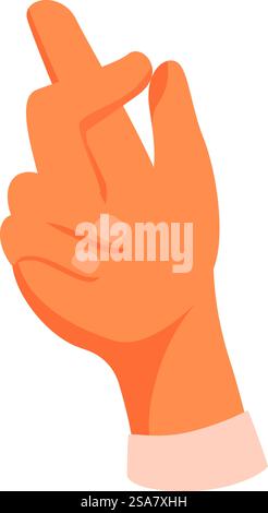 Cartoon Hand fait le numéro deux avec ses doigts. Main montrant le geste numéro deux avec les doigts Illustration de Vecteur