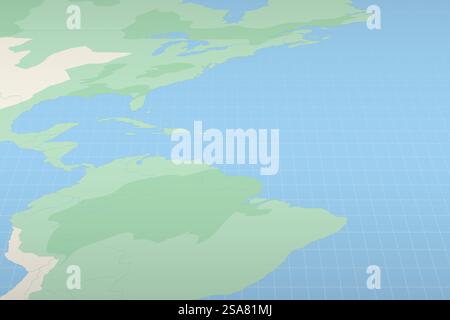 Barbade mis en évidence sur une carte détaillée, emplacement géographique de Barbade. Carte vectorielle. Illustration de Vecteur