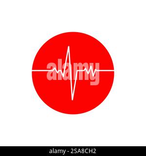 Modèle vectoriel de logo d'ilustration de ligne d'impulsion Illustration de Vecteur