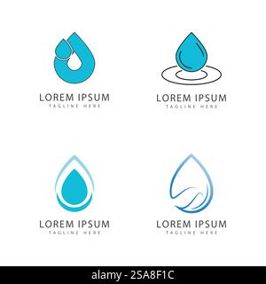 Motif vectoriel de logo d'illustration de gouttes d'eau Illustration de Vecteur