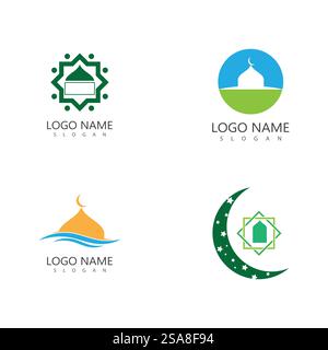 Conception de symbole de modèle vectoriel de logo de montagne Illustration de Vecteur