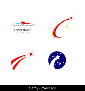 Conception de symbole d'élément de modèle vectoriel de logo d'étoile Illustration de Vecteur