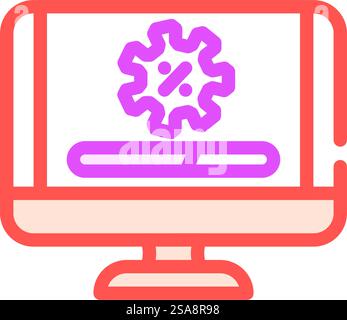 les mises à jour logicielles réparent le vecteur d'icône de couleur de l'ordinateur. les mises à jour logicielles réparent l'enseigne de l'ordinateur. illustration de symbole isolé. les mises à jour logicielles réparent l'illustration vectorielle d'icône de couleur de l'ordinateur Illustration de Vecteur