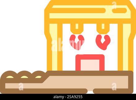 vecteur d'icône de couleur de métal de forgeron de traitement thermique. signe en métal de forgeron de traitement thermique. illustration de symbole isolé. illustration vectorielle d'icône de couleur de métal de forgeron de traitement thermique Illustration de Vecteur