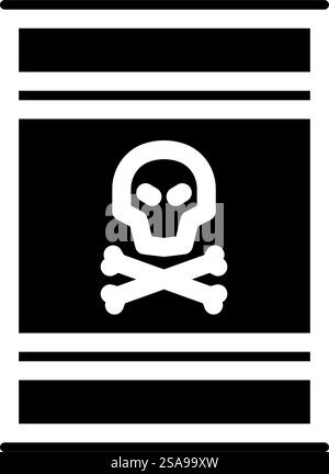 hazardous waste sorting glyph icon vector. hazardous waste sorting sign. isolated symbol illustration. hazardous waste sorting glyph icon vector illustration Illustration de Vecteur