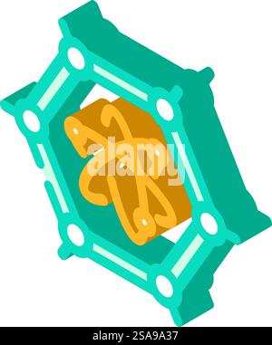 vecteur d'icône isométrique de technologie quantique de matériaux. signe de technologie quantique de matériaux. illustration de symbole isolé. illustration vectorielle d'icône isométrique de technologie quantique de matériaux Illustration de Vecteur