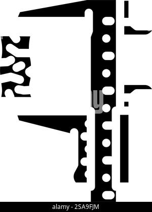 vecteur d'icône de glyphe de granulés de bois de contrôle de qualité. panneau de granulés de bois de contrôle de qualité. illustration de symbole isolé. illustration vectorielle d'icône de glyphe de granulés de bois de contrôle de qualité Illustration de Vecteur
