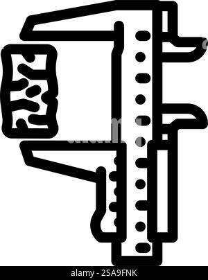 vecteur d'icône de ligne de granulés de bois de contrôle de qualité. panneau de granulés de bois de contrôle de qualité. illustration noire du symbole de contour isolé. illustration vectorielle d'icône de ligne de granulés de bois de contrôle de qualité Illustration de Vecteur