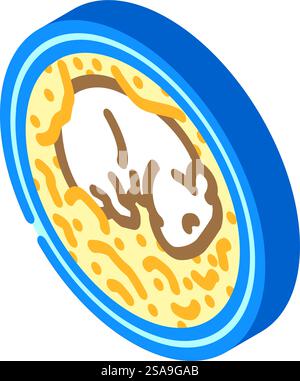 vecteur d'icône isométrique pour animal de compagnie endormi de hamster. panneau pour animaux de compagnie endormis pour hamster. illustration de symbole isolé. illustration vectorielle d'icône isométrique pour animal de compagnie endormi de hamster Illustration de Vecteur