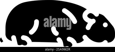 vecteur d'icône de glyphe d'animal de compagnie debout de hamster. enseigne pour animaux de compagnie debout hamster. illustration de symbole isolé. illustration vectorielle d'icône de glyphe d'animal de compagnie de hamster debout Illustration de Vecteur