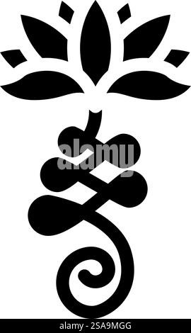 vecteur d'icône de glyphe de bouddhisme d'illumination. signe du bouddhisme des lumières. illustration de symbole isolé. illustration vectorielle d'icône de glyphe de bouddhisme d'illumination Illustration de Vecteur