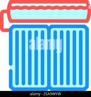 vecteur d'icône de couleur de conservation d'énergie de chauffe-eau solaire. panneau de conservation d'énergie pour chauffe-eau solaire. illustration de symbole isolé. illustration vectorielle d'icône de couleur de conservation d'énergie de chauffe-eau solaire Illustration de Vecteur