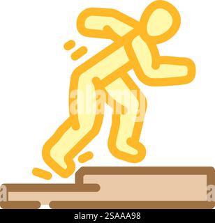 vecteur d'icône de couleur d'accident de blessure domestique de splinters. éclats signe d'accident de blessure domestique. illustration de symbole isolé. splinters illustration vectorielle d'icône de couleur d'accident de ménage Illustration de Vecteur