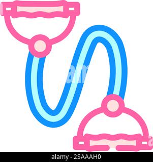 vecteur d'icône de couleur d'outil de fitness de bande de résistance. panneau pour outil de conditionnement physique à bande de résistance. illustration de symbole isolé. illustration vectorielle d'icône de couleur d'outil de fitness de bande de résistance Illustration de Vecteur