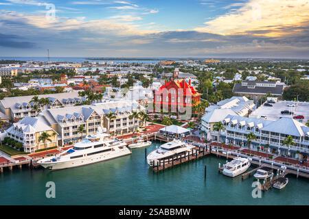 Key West, Floride, États-Unis depuis le port. Banque D'Images