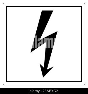 Icône de symbole d'éclair pour la signalisation de sécurité Illustration de Vecteur