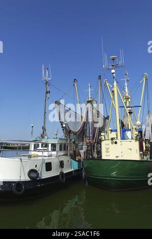 Bateau de pêche à Makkum sur l'Ijsselmeer Banque D'Images