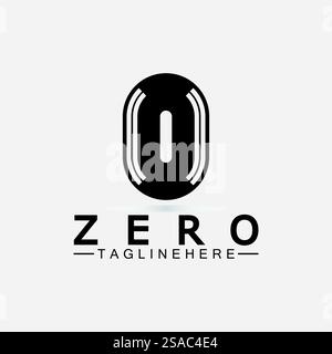 Lettre O ou numéro 0 logo icône Design Illustration de Vecteur