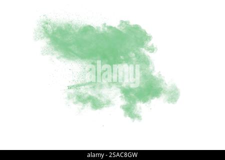 Un nuage vert de fumée souffle dans l'air Banque D'Images