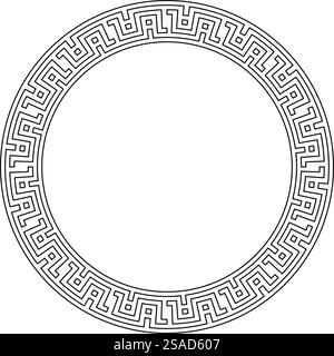 Bordure d'ornement cercle noir. Illustration vectorielle. Illustration de Vecteur