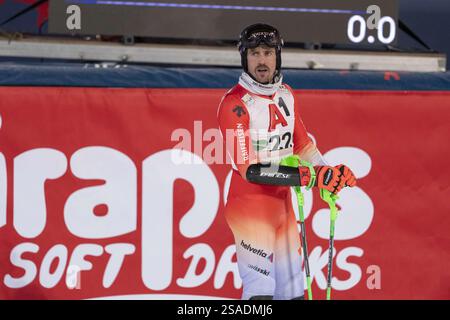 Schladming, Autriche. 29 janvier 2025. SCHLADMING, AUTRICHE - JANVIER 29 : Marc Rochat de Suisse lors de la Coupe du monde de ski alpin Audi FIS - Slalom masculin - run1 à Planai le 29 janvier 2025 à Schladming, Autriche, Styrie.250129 SEPA 12 022 - 20250129 PD10933 crédit : APA-PictureDesk/Alamy Live News Banque D'Images